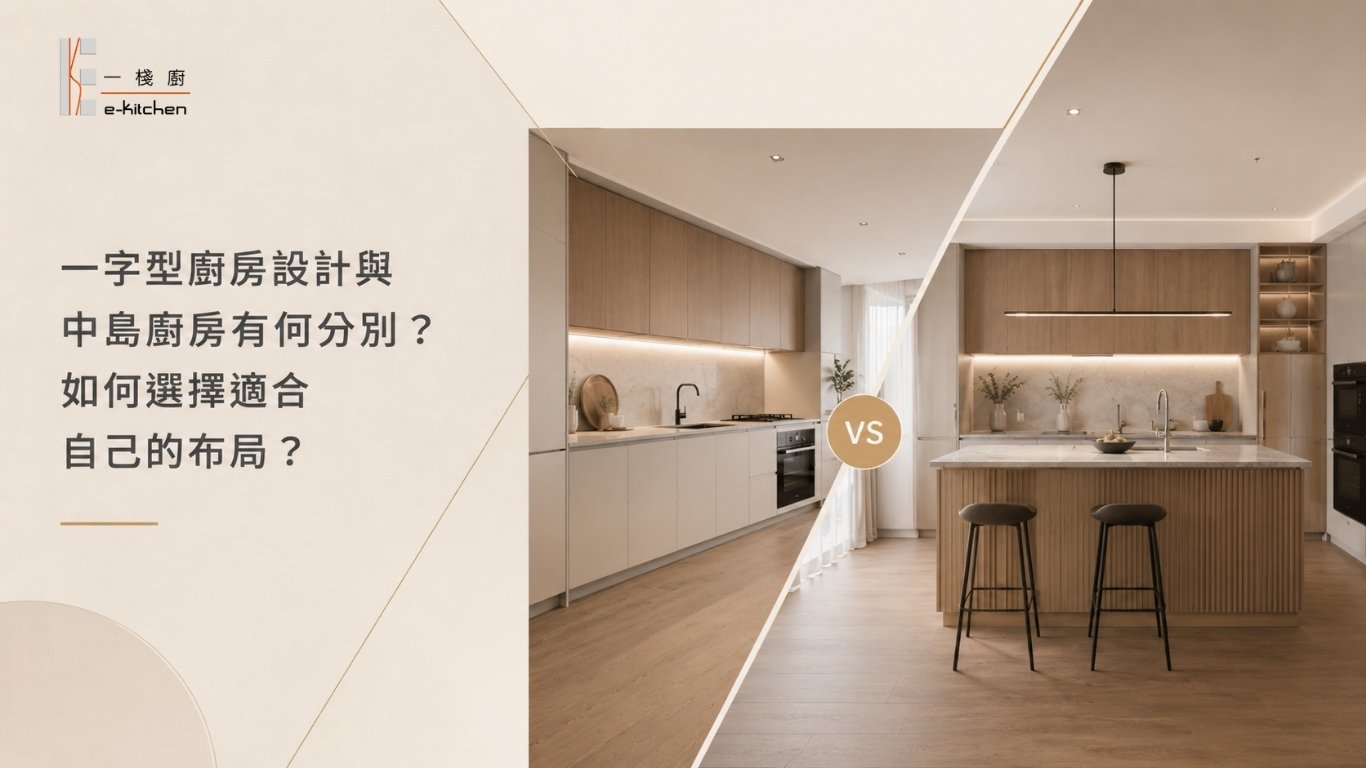 一字型廚房設計與中島廚房有何分別？如何選擇適合自己的布局？