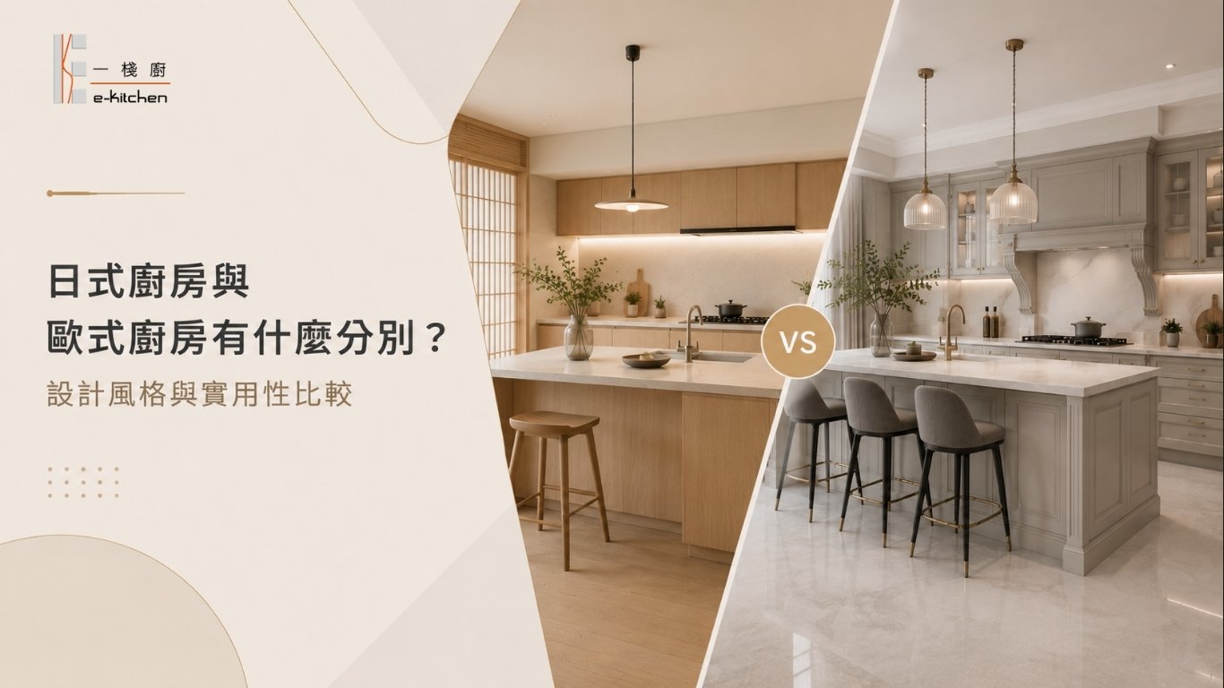 日式廚房與歐式廚房有什麼分別？設計風格與實用性比較