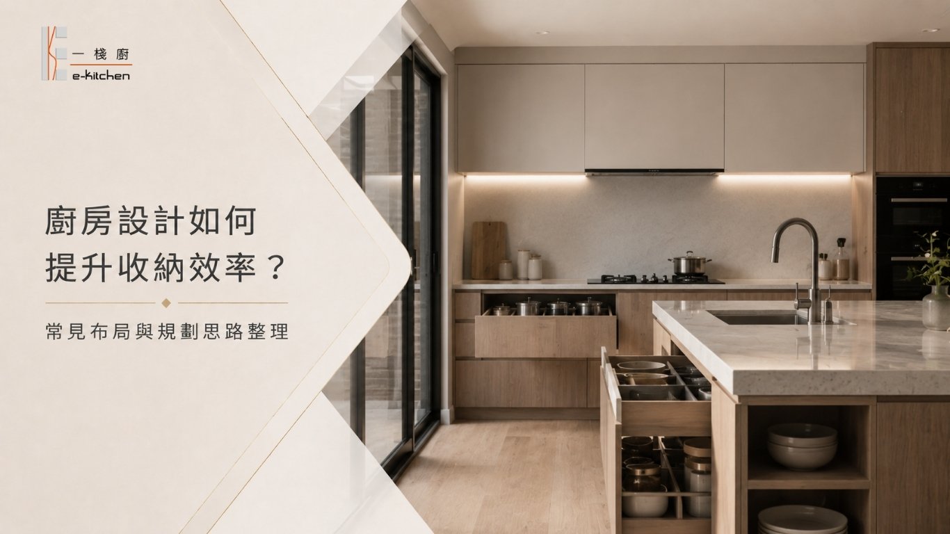 廚房設計如何提升收納效率？常見布局與規劃思路整理